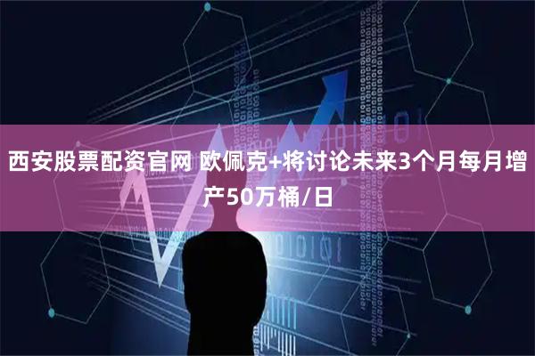 西安股票配资官网 欧佩克+将讨论未来3个月每月增产50万桶/日