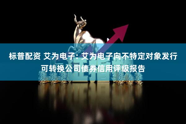 标普配资 艾为电子: 艾为电子向不特定对象发行可转换公司债券信用评级报告